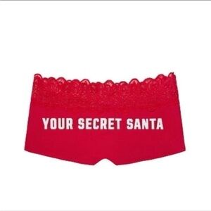 VS Pink Lace Trim Boy-short